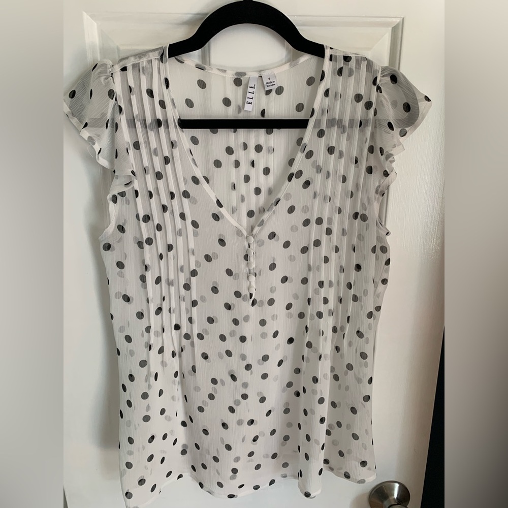 Elle Sheer Ruffled sleeve top
